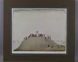 'The Notice Board', A Limited Edition print, signed in pencil by L. S. Lowry, print, sold Jul 2018