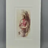 LOVE' an artist proof 7/39, depicting a woman in a red dress by Gordon King, pencil, sold Jun 2018