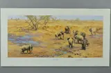 African waterhole by David Shepherd, print, sold Jun 2018