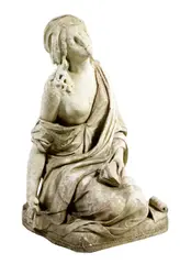 Penitent' Magdalene, the base signed 'V by Vincenzo Luccardi, sculpture, sold Jul 2017
