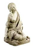 Penitent' Magdalene, the base signed 'V by Vincenzo Luccardi, sculpture, sold Jul 2017