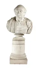 A 19th century carved marble bust of General Sir Lewis Grant by Robert Physick, sculpture, sold Jul 2017