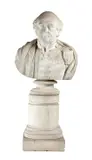 A 19th century carved marble bust of General Sir Lewis Grant by Robert Physick, sculpture, sold Jul 2017