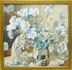 Blue Poppies watercolour on paper, framed signed W H Taylor lower right 58 x 56cm by William Howson Taylor, watercolour on paper, sold Jun 2017