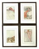 As Victor du Lac Prometheus four watercolours on paper by Violet Brunton, watercolor, offered Jun 2017