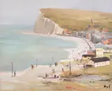 Les Falaises Normandes, Veules-les-Roses Signed Oil on canvas 38.5 x 46.5cm Painted in 1940, this work is ID 5142 in the Marcel Dyf Catalogue Raisonné by Marcel Dyf, 1940, Oil on canvas, sold Jun 2017