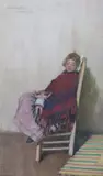 Indisposed by Frank Hind, Oil on panel, sold Jun 2017