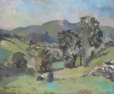 The Valley Signed Oil by Allan Walton, Oil on canvas, sold Jun 2017