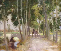 A road in Italy Signed, also signed verso Oil on canvas 51 x 61cm Painted c.1940 Provenance: Richard Green, London, 18th January, 1989, No by Edward Seago, Oil on canvas, sold Jun 2017
