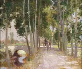 A road in Italy Signed, also signed verso Oil on canvas 51 x 61cm Painted c.1940 Provenance: Richard Green, London, 18th January, 1989, No by Edward Seago, Oil on canvas, sold Jun 2017