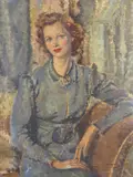 Portrait of the actress Elizabeth Allan Signed and dated by Cathleen Sabine Mann, 1939, Oil on canvas, sold Jun 2017