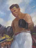 A Boxer - said to be Jack Dempsey Signed Oil by W. A. Codis, Oil on canvas, sold Jun 2017