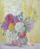 Still life of flowers Signed and dated 1931 Oil by F. A. Engelbach, 1931, Oil on canvas, offered Jun 2017