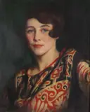Portrait of Daphne in Art Deco dress Signed Oil on canvas 56 x 46cm Condition report: Unlined, would be enhanced by a light clean by Ernest Castelein, Oil on canvas, sold Jun 2017