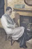 Portrait of C by Philip Naviasky, Oil on board, sold Jun 2017