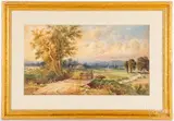landscape by Julius Augustus Beck, watercolor, sold Oct 2020
