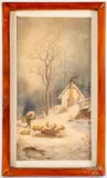 landscapes by Julius Augustus Beck, watercolor, sold Oct 2020