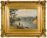landscape by Augustus Köllner, watercolor, sold Oct 2020