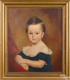 portraits of a girl and boy by Thomas Coke Ruckle, oil on canvas, sold Oct 2020
