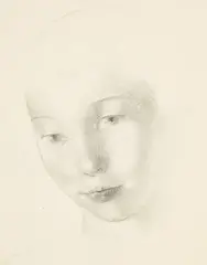 Study of a Young Woman by Clara Klinghoffer, 1955, graphite on paper, sold Jul 2021
