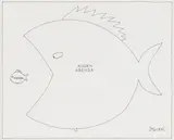 Hidden Agenda Fish Eats Agenda Fish by Jack Ziegler, 2007, ink on paper, sold Jul 2021