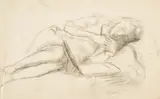 Napping Girl by Clara Klinghoffer, graphite on paper, sold Jul 2021