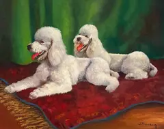 A Special Place to Share by William Franken, oil on canvas (unstretched), sold Jul 2021