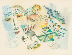 Insomnia #5 by Henry Miller, 1970, offset lithograph, sold Jul 2021