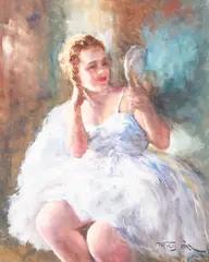 Ilene by Pál Fried, oil on canvas, sold Jul 2021