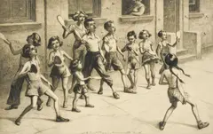 Hi-Li Tournament by Martin Lewis, 1937, drypoint, sold Jul 2021