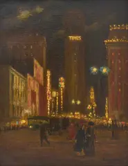 Time Square by Aloysius O'Kelly, 1913, oil on canvas, sold Jul 2021