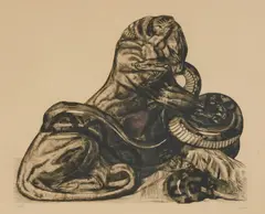 Jaguar Devouring Snake by Paul Jouve, lithograph, sold Jul 2021
