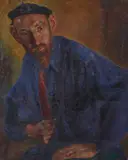 Portrait of Hans Boskamp by Clara Klinghoffer, 1931, oil on canvas, sold Jul 2021