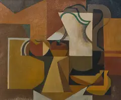 Early Paris Still Life #2 by Leonard Alberts, oil on canvas, sold Jul 2021