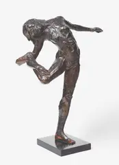 Dancer by Paul Granlund, bronze with artist applied brown patina on bronze plinth, sold Jul 2021