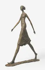 Female Walking by Tom Corbin, 1997, bronze with artist applied brown patina, sold Jul 2021