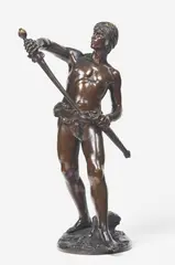 Alerta by Louis Auguste Moreau, bronze with artist applied brown patina with large wooden pedestal, sold Jul 2021