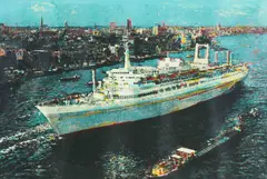 S.S. Rotterdam by Malcolm Morley, lithograph, sold Sep 2021