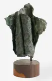 Untitled by Seena Donneson, bronze with artist applied green patina on wood base, sold Sep 2021
