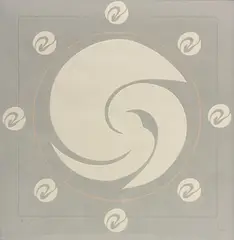 Orbit by Jack Youngerman, 1980, screenprint and pochoir in colors with embossing, sold Sep 2021