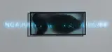 Ngajuu Ngaay Nginduugirr (I See You) by Brook Andrew, 1998, animated neon and duraclear mounted on acrylic, offered Apr 2009