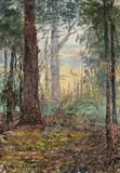 Forest Macedon by Frederick McCubbin, 1910, oil on canvas board, sold Apr 2009