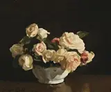Roses by George Bell, 1923, oil on canvas, offered Apr 2009