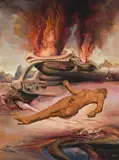 Psychoscape by James Gleeson, oil on composition board, sold Apr 2009