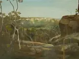North Queensland Landscape by Ray Crooke, oil on canvas, offered Apr 2009