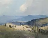 Hartley Vale, Blue Mountains by Rubery Bennett, oil on academy board, offered Apr 2009