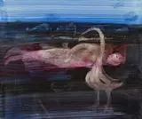 Leda And The Swan by Sidney Nolan, 1958, mixed media on paper, sold Apr 2009