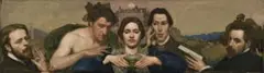 Self Portrait With Ambrose Patterson, Amy Lambert, And Hugh Ramsay by George Washington Lambert, c.1901-03, oil on canvas, offered Aug 2009