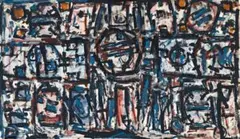 Sequence No 6 by Roger Kemp, 1965-75, synthetic polymer paint on paper on canvas, offered Aug 2009