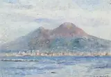 Mount Vesuvius, Naples by Frederick McCubbin, 1907, oil on canvas-board, sold Aug 2009